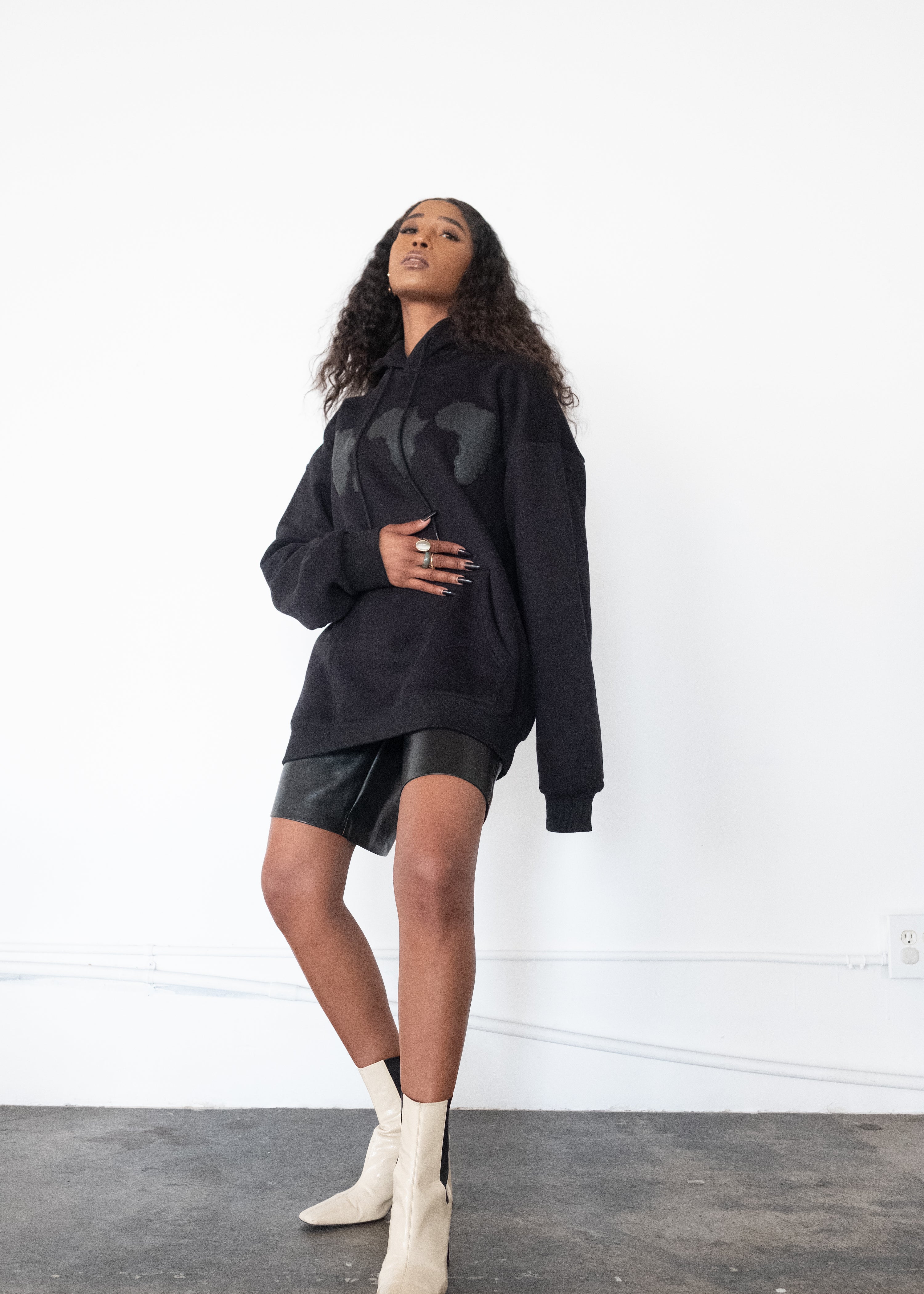 Leather Motherland Hoodie